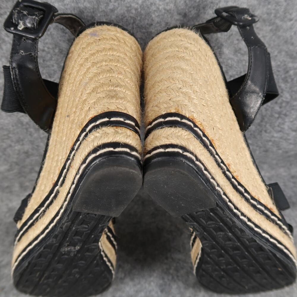 Charles David Shoes Womens 8.5 Fashion Sandals Platform Wedge Espadrille Black - Picture 12 of 14